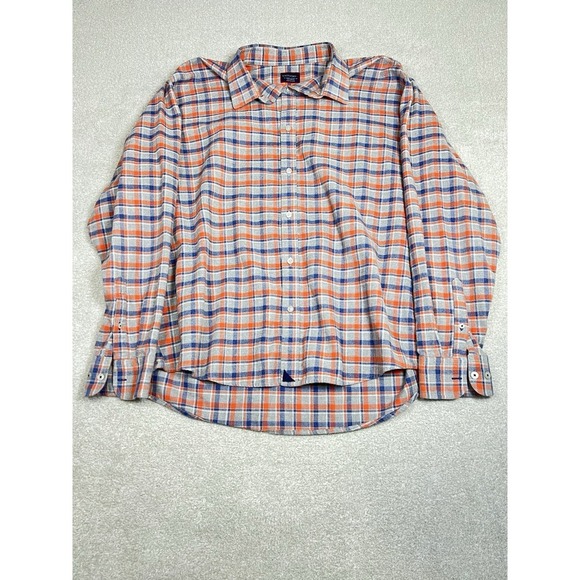 UNTUCKit Other - UNTUCKit Long Sleeve Plaid Flannel Button Up Shirt Size 3XL gray‎ Orange Blue